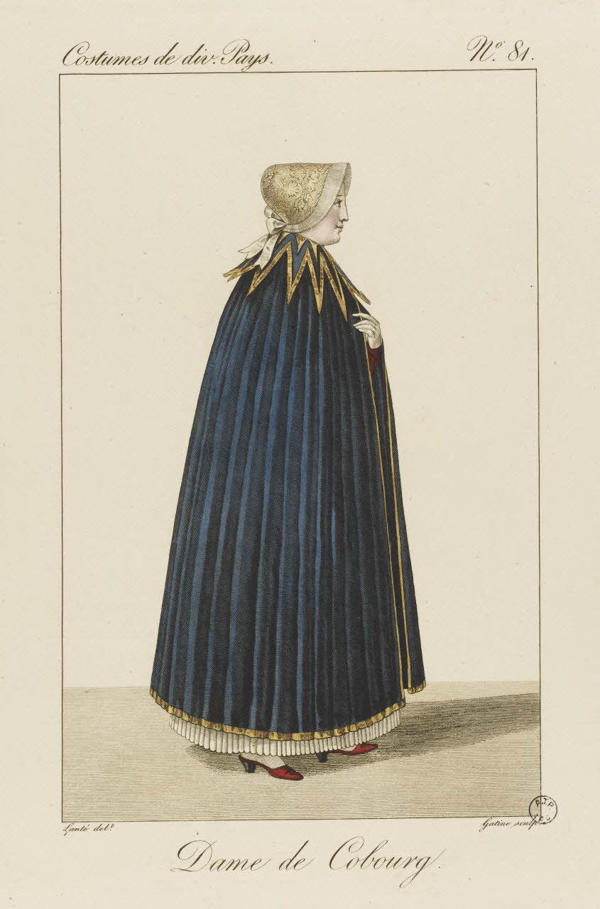 Louis-Marie Lanté ; Georges-Jacques Gatine estampe Dame de Cobourg. 1827 2005.14.81 Photo RMN-Grand Palais (Mucem)