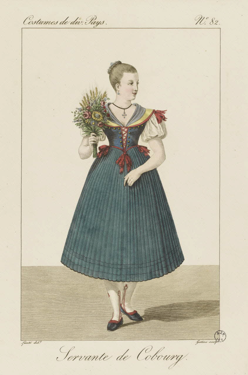 Louis-Marie Lanté ; Georges-Jacques Gatine estampe Servante de Cobourg. 1827 2005.14.82 Photo RMN-Grand Palais (Mucem)