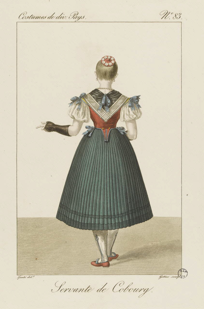 Louis-Marie Lanté ; Georges-Jacques Gatine estampe Servante de Cobourg. 1827 2005.14.83 Photo RMN-Grand Palais (Mucem)