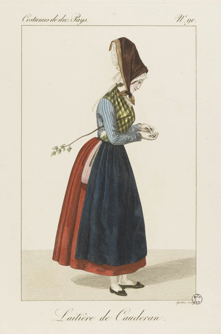 Louis-Marie Lanté ; Georges-Jacques Gatine estampe Laitière de Cauderan. 1827 2005.14.90 Photo RMN-Grand Palais (Mucem)
