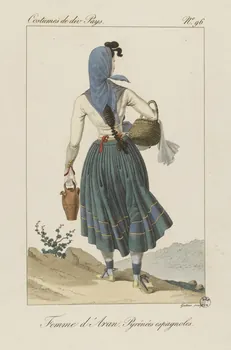 Louis-Marie Lanté ; Georges-Jacques Gatine estampe Femme d'Aran. Pyrénées espagnoles. 1827 2005.14.96  Photo RMN-Grand Palais (Mucem)