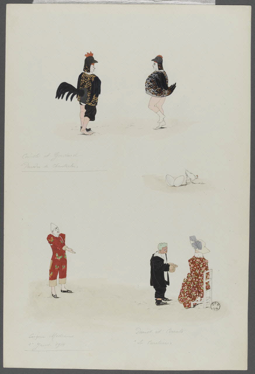 Marthe Vesque ; Juliette Vesque dessin Numéro de cirque : Cairoli et Goutard 1914 1962.67.39 Photo RMN-Grand Palais (Mucem)