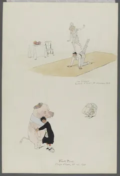 Marthe Vesque ; Juliette Vesque dessin Numéros de cirque : les Savoir et Frank Pichel 1923 1962.67.8 Photo RMN-Grand Palais (Mucem)