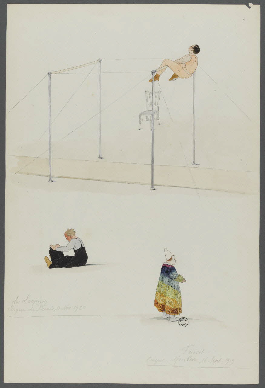 Marthe Vesque ; Juliette Vesque dessin Numéro de cirque : les Looping et Friscot 1919 1962.67.130 Photo RMN-Grand Palais (Mucem)