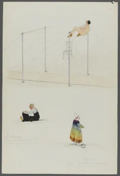 Marthe Vesque ; Juliette Vesque dessin Numéro de cirque : les Looping et Friscot 1919 1962.67.130 Photo RMN-Grand Palais (Mucem)