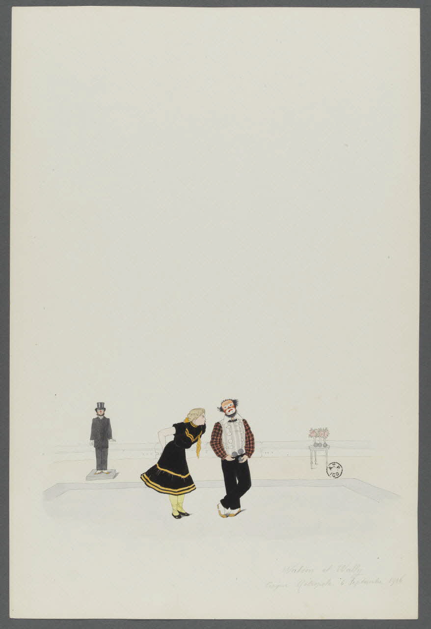 Marthe Vesque ; Juliette Vesque dessin Numéro de cirque : Walson et Wally 1906 1962.67.143 Photo RMN-Grand Palais (Mucem)