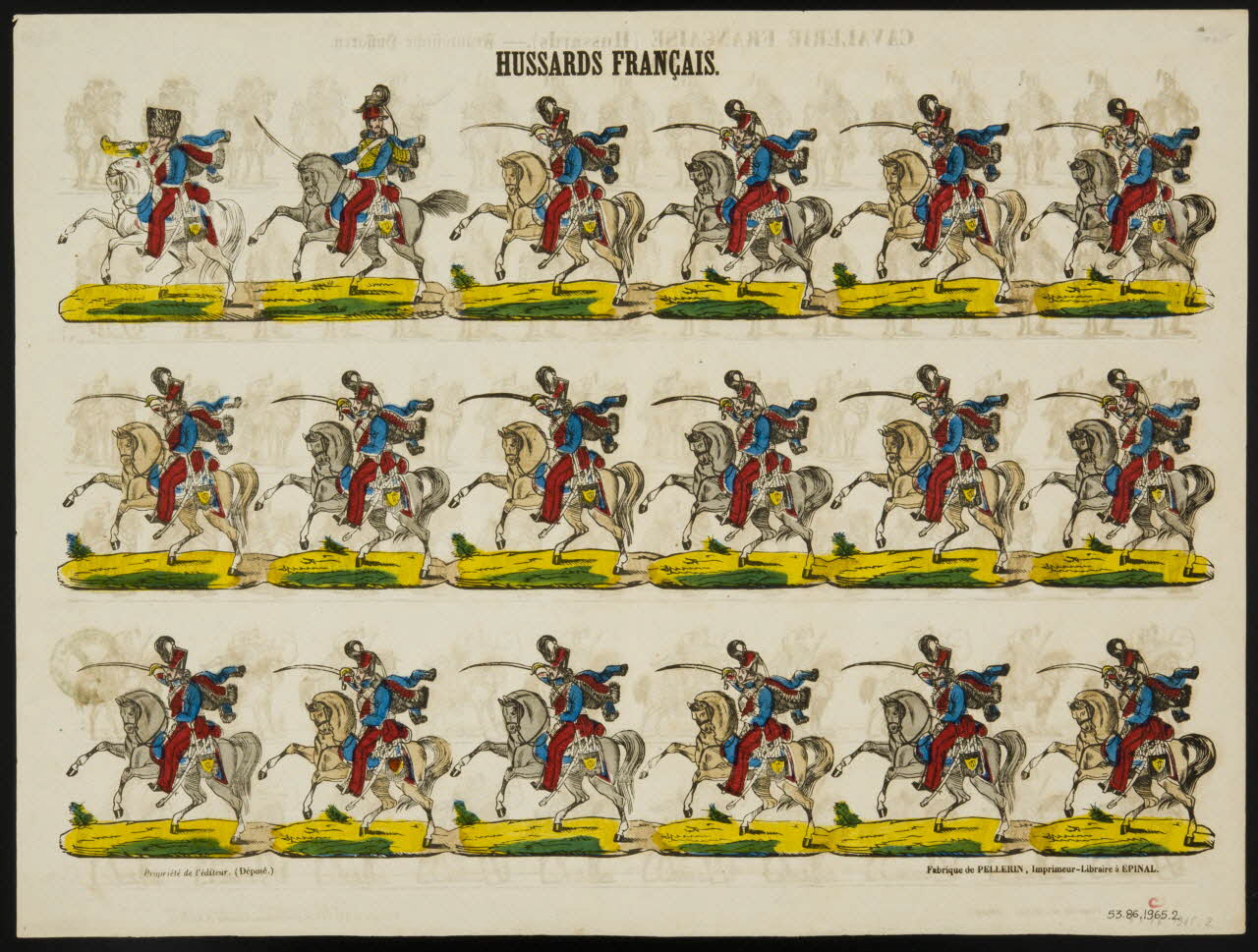 estampe HUSSARDS FRANCAIS. 1953.86.1965.2 Photo