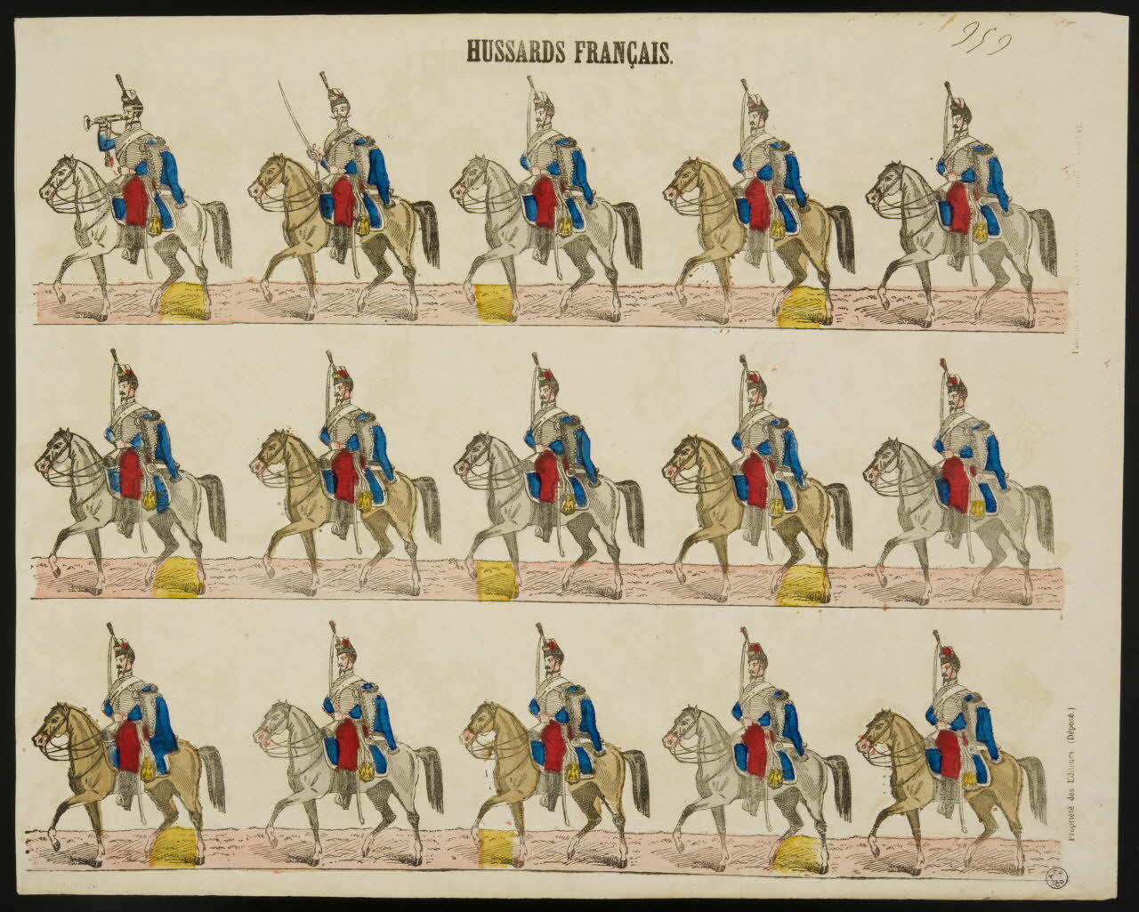 estampe HUSSARDS FRANCAIS. 1953.86.1977 Photo