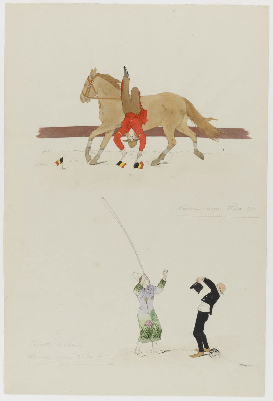Marthe Vesque ; Juliette Vesque dessin Numéros de cirque 1914 1962.67.61 Photo RMN-Grand Palais (Mucem)