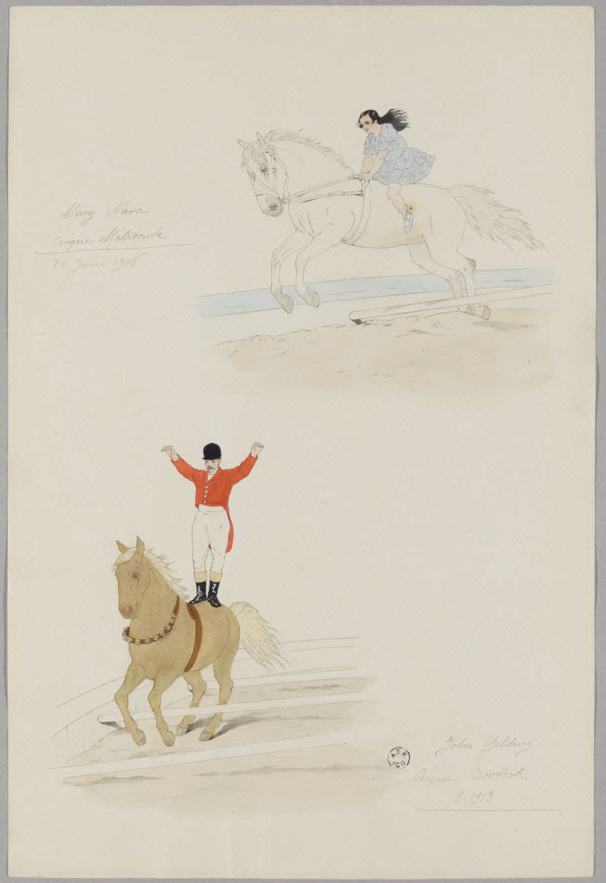 Marthe Vesque ; Juliette Vesque album Numéros de cirque : Mary Nava et John Yelding 1906 1962.67.71 Photo RMN-Grand Palais (Mucem)