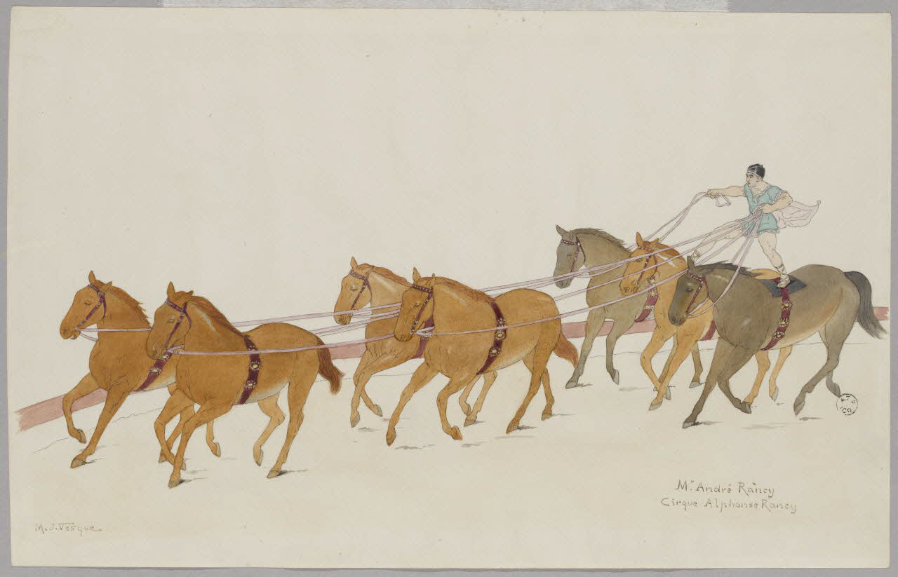 album Numéro de cirque : Mr André Rancy et ses chevaux 1962.67.74 Photo RMN-Grand Palais (Mucem)
