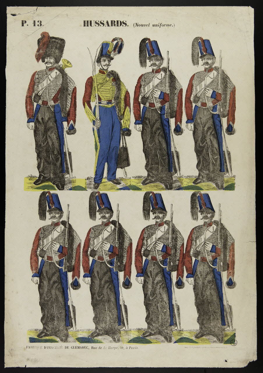 Charles-Eugène Glémarec ; P. Baudouin à registres (2) HUSSARDS. (Nouvel uniforme.) Paris 1846-1849 1953.86.1998 Photo