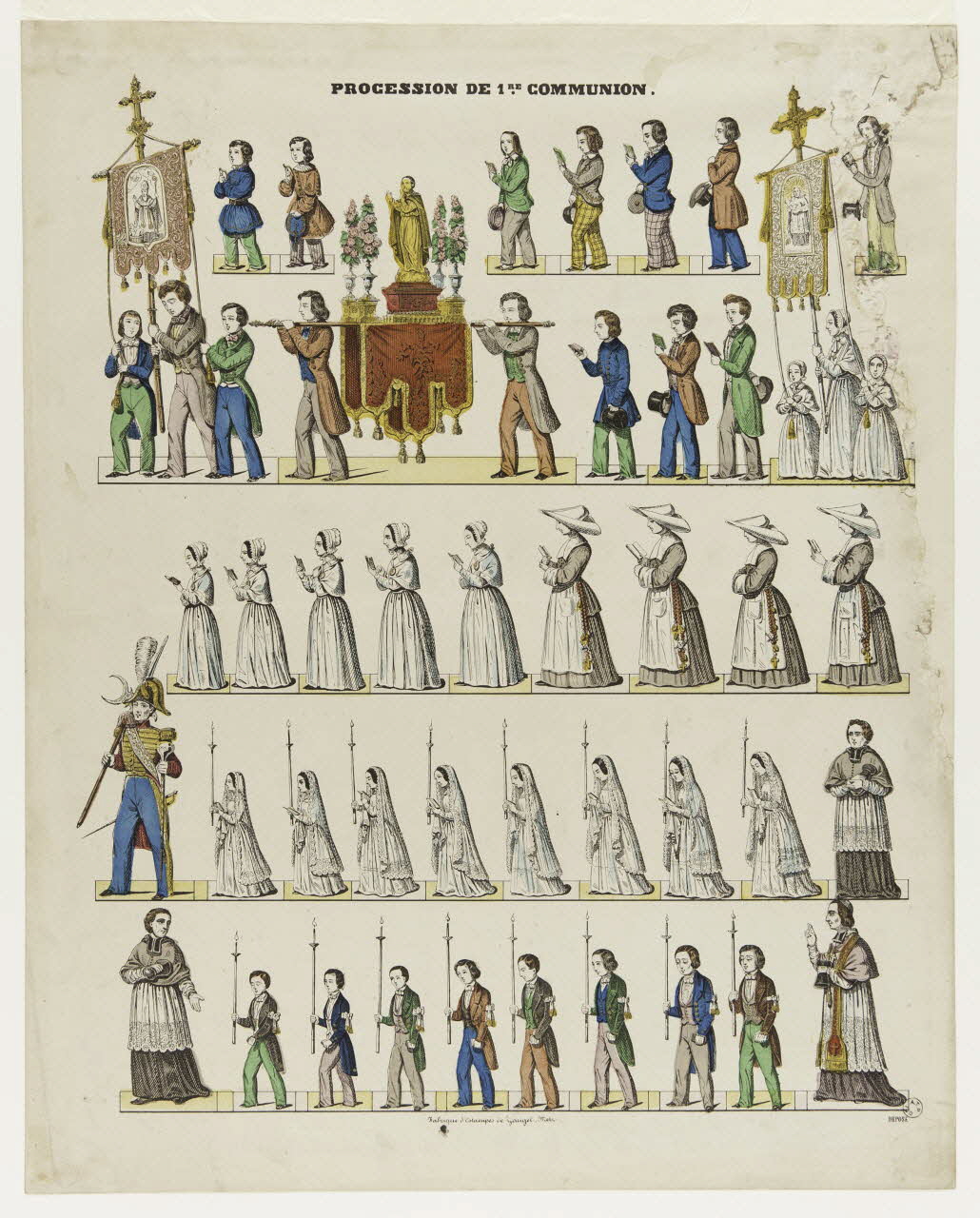 Charles Nicolas Gangel à registres (5) PROCESSION DE 1.RE COMMUNION. Metz 1852-1858 1953.86.201 Photo