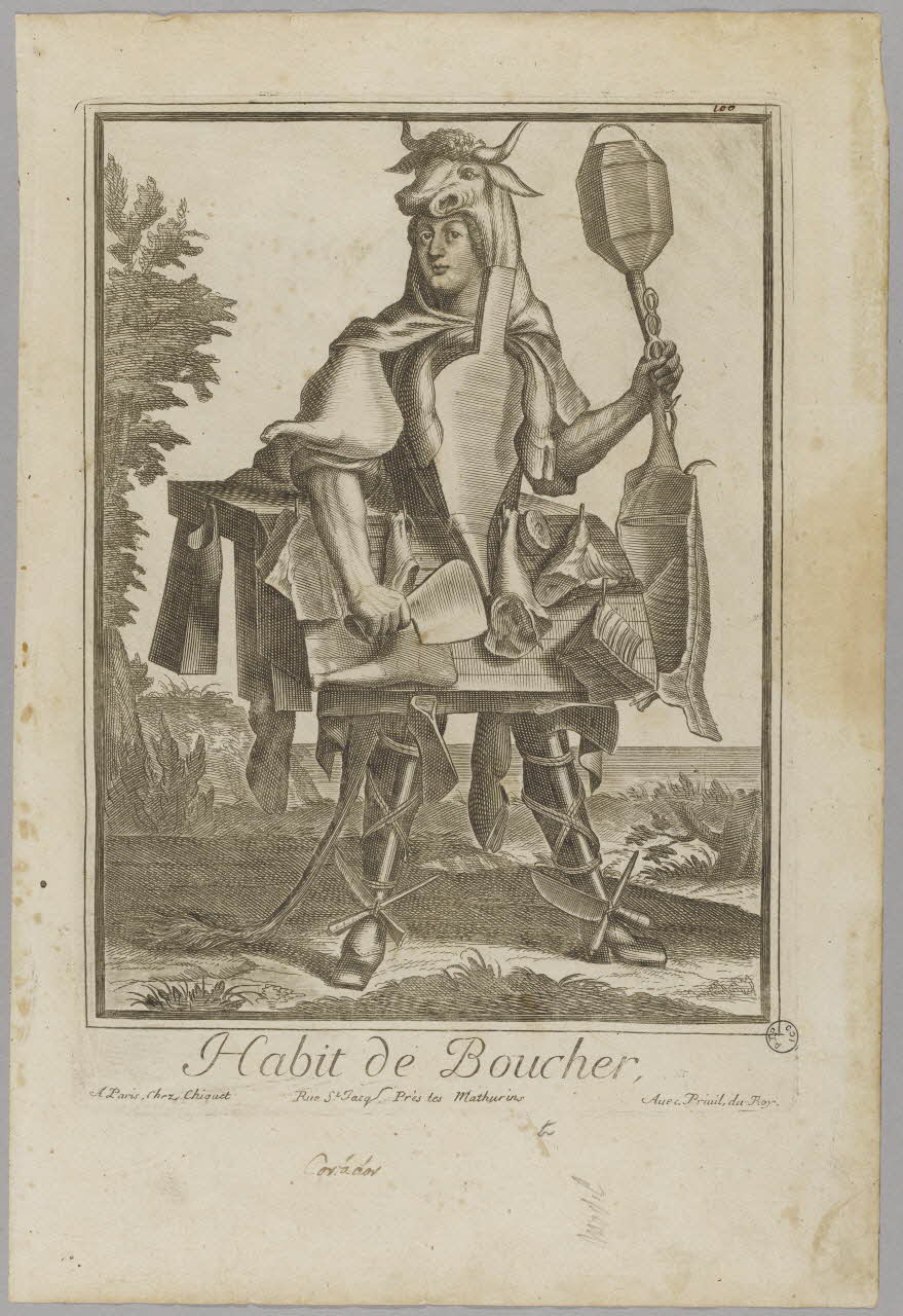 estampe Habit de Boucher. 1971.54.2  Photo RMN-Grand Palais (Mucem)