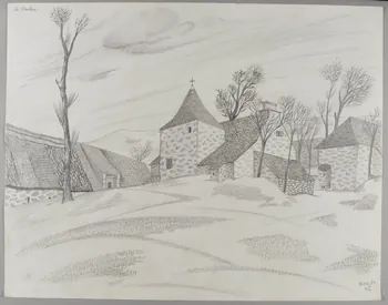 René Perrot dessin Le Sartre Auvergne-Rhones-Alpes, France 1944 1944.10.79  Photo RMN-Grand Palais (Mucem)/ Franck Raux