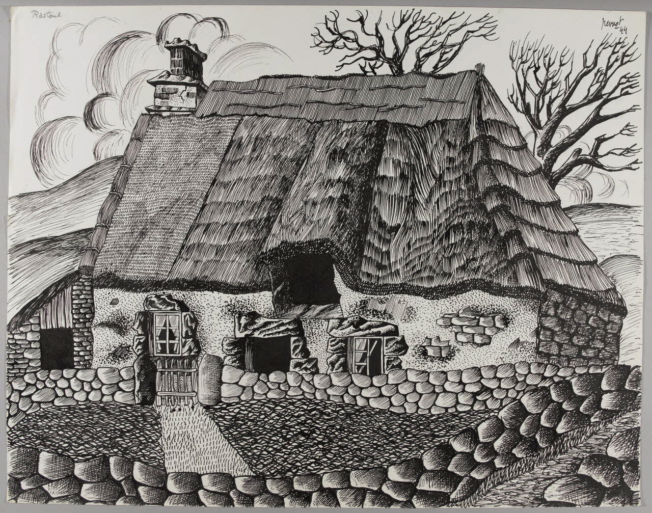 René Perrot dessin Rastoul Auvergne, France 1944 1944.10.92 Photo RMN-Grand Palais (Mucem)/ Franck Raux