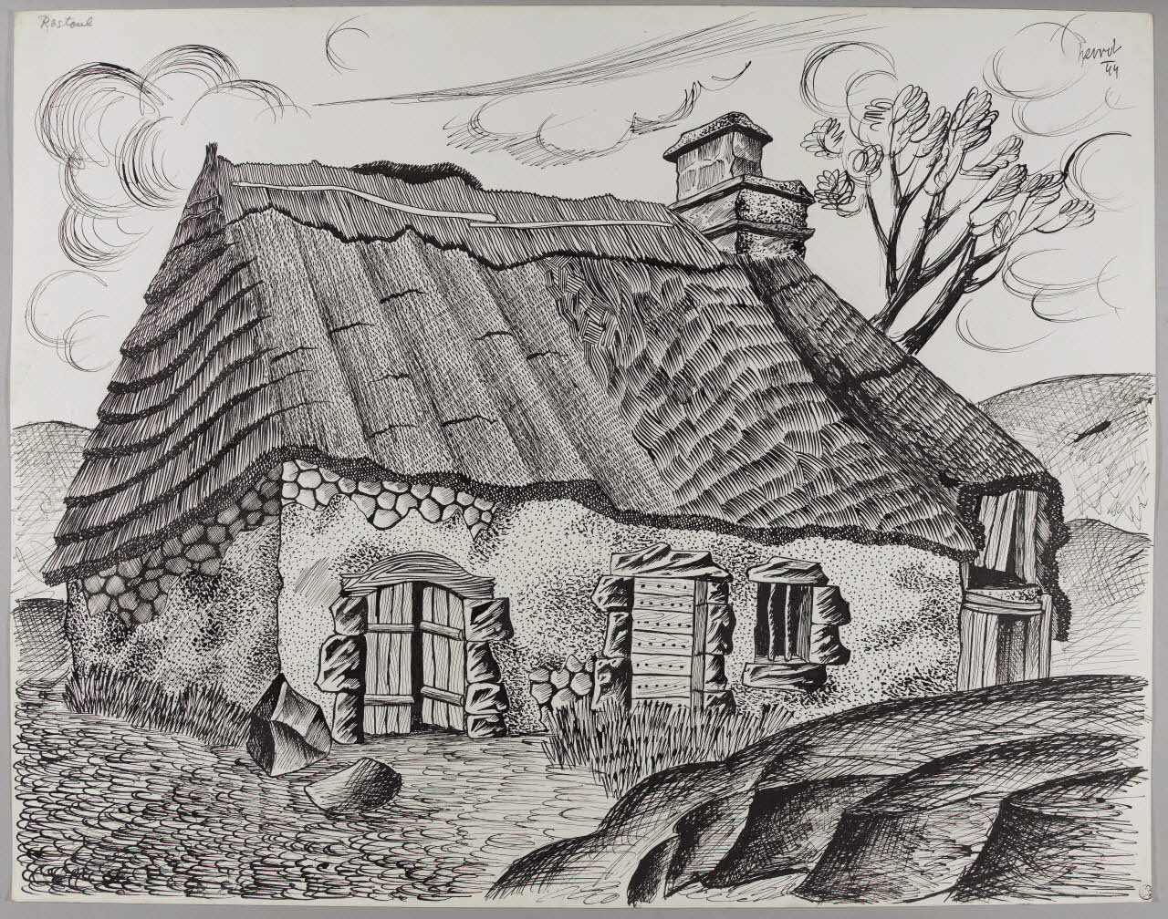 René Perrot dessin Rastoul Auvergne, France 1944 1944.10.93 Photo RMN-Grand Palais (Mucem)/ Franck Raux