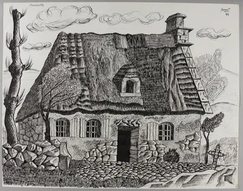 René Perrot dessin Mandailles Auvergne, France 1944 1944.10.94 Photo RMN-Grand Palais (Mucem)/ Franck Raux