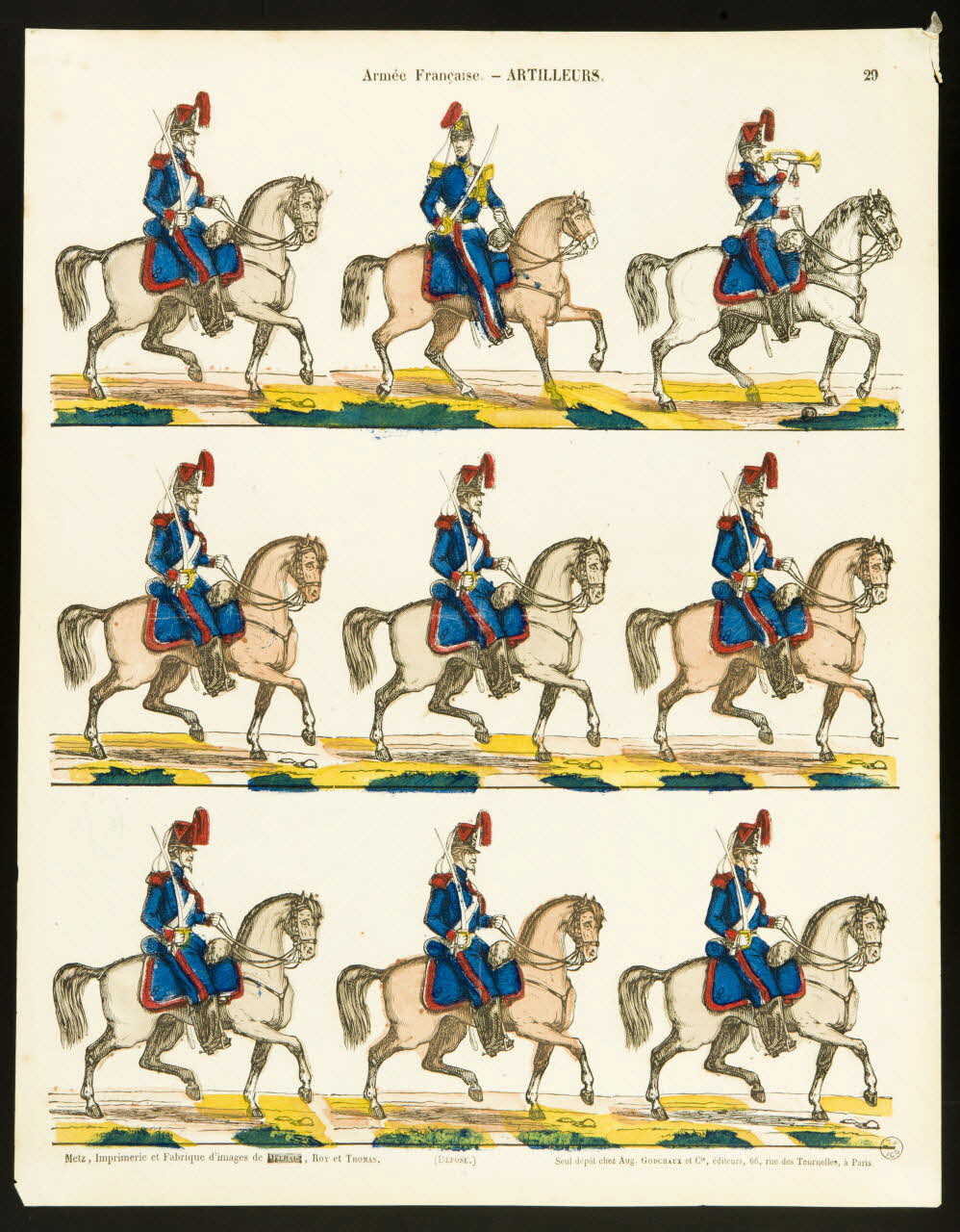 estampe Armée Française. - ARTILLEURS. 1953.86.2114 Photo