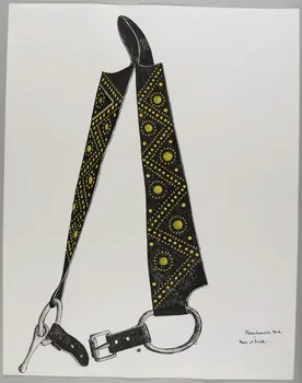 René Perrot dessin Harnachement de Mule  Mors et bride. Occitanie, France 1945 1945.6.6 Photo RMN-Grand Palais (Mucem)/ Franck Raux
