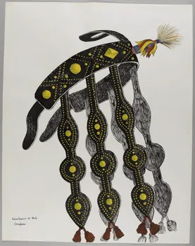 René Perrot dessin Harnachement de Mule -  Croupière Occitanie, France 1945 1945.6.7 Photo RMN-Grand Palais (Mucem)/ Franck Raux