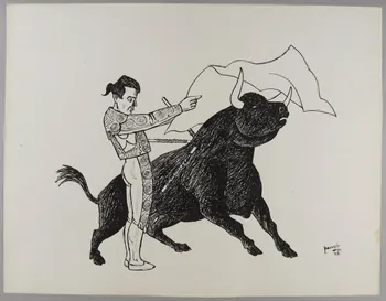 René Perrot dessin Scène de tauromachie Occitanie, France 1945 1948.50.15 Photo RMN-Grand Palais (Mucem)/ Franck Raux