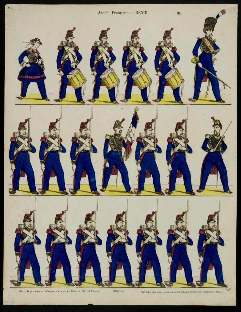 estampe Armée Française. - GENIE. 1953.86.2169 Photo