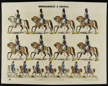 Gaittet et Cie ; Charles-Eugène Glémarec à registres (3) GENDARMERIE A CHEVAL. Paris 1858-1860 1953.86.2186 Photo
