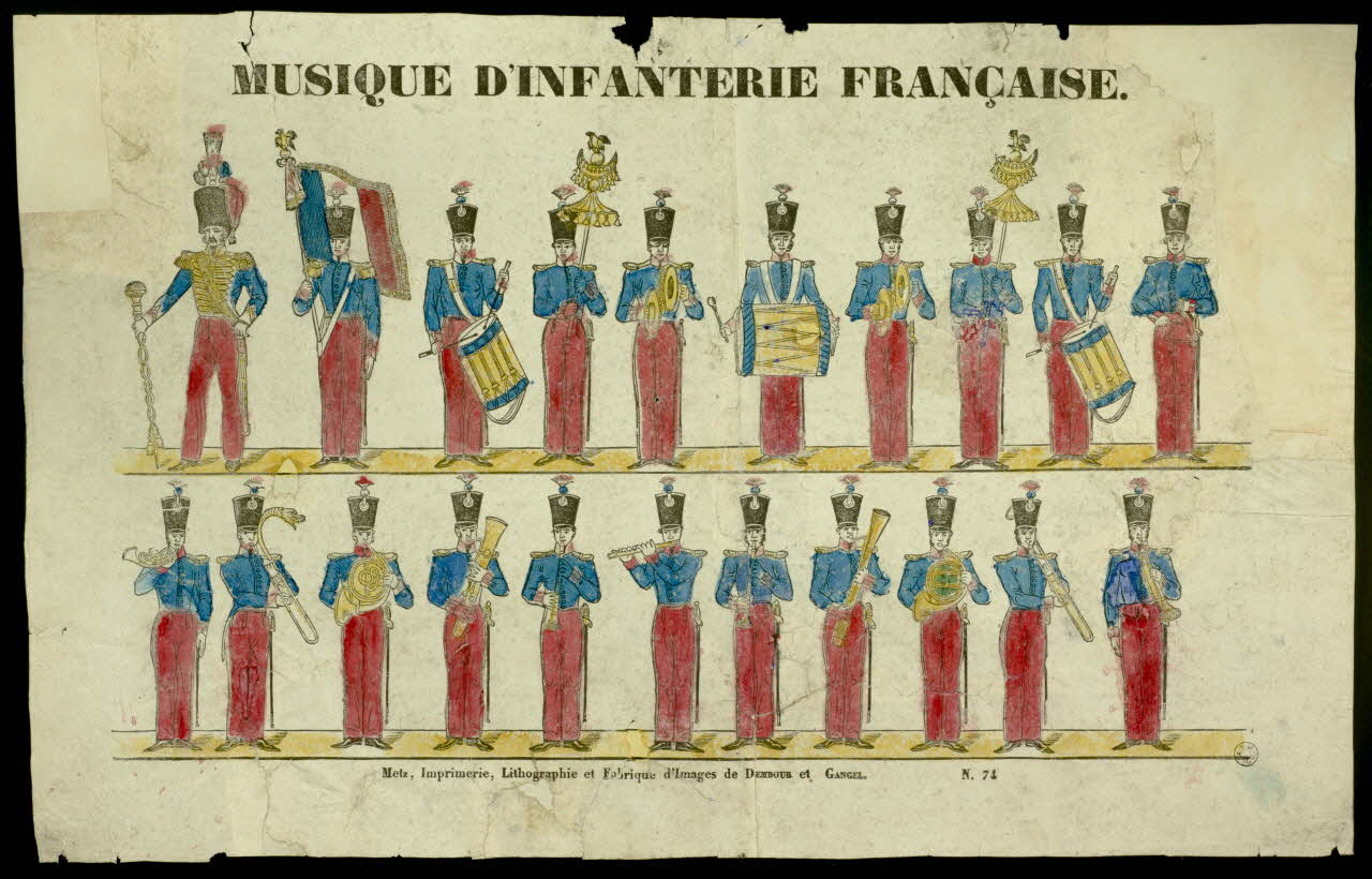 Adrien N. Dembour ; Charles Nicolas Gangel estampe MUSIQUE D'INFANTERIE FRANCAISE. Lorraine, France 1840-1852 1953.86.2201 Photo