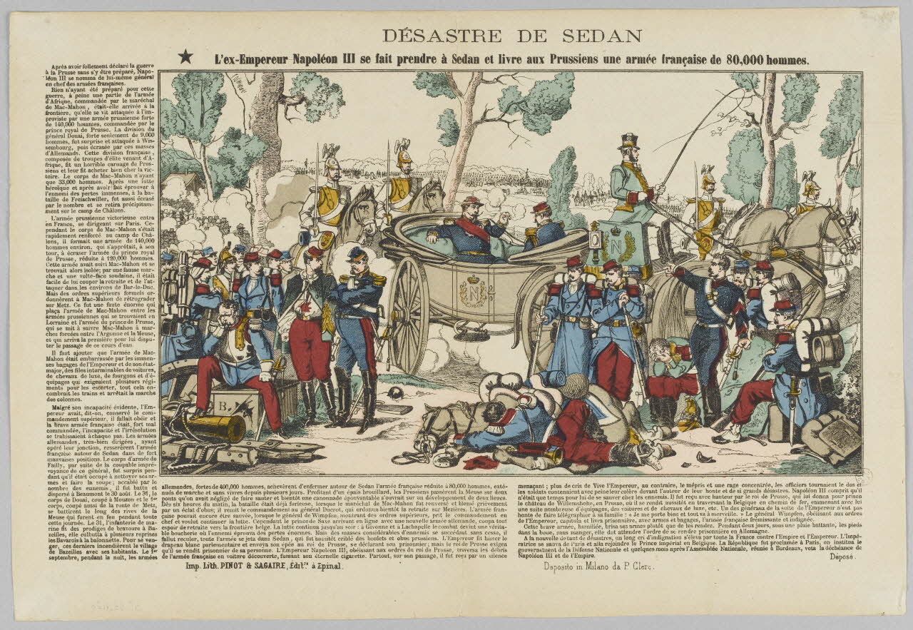 Pinot et Sagaire estampe DESASTRE DE SEDAN Lorraine, France 1870-1872 1953.86.1126 Photo RMN-Grand Palais (Mucem)