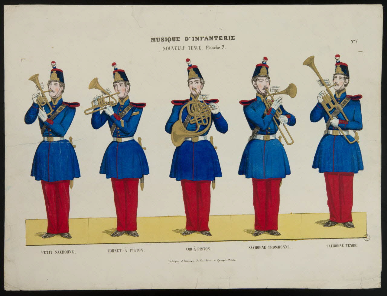 Dembour et Gangel estampe MUSIQUE D'INFANTERIE. Metz 1840-1852 1953.86.2229 Photo