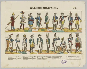Pellerin estampe GALERIE MILITAIRE. N°1. Lorraine, France 1837 1953.86.1227 Photo RMN-Grand Palais (Mucem)