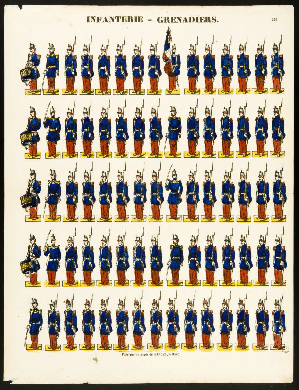 estampe INFANTERIE - GRENADIERS. 1953.86.2234 Photo