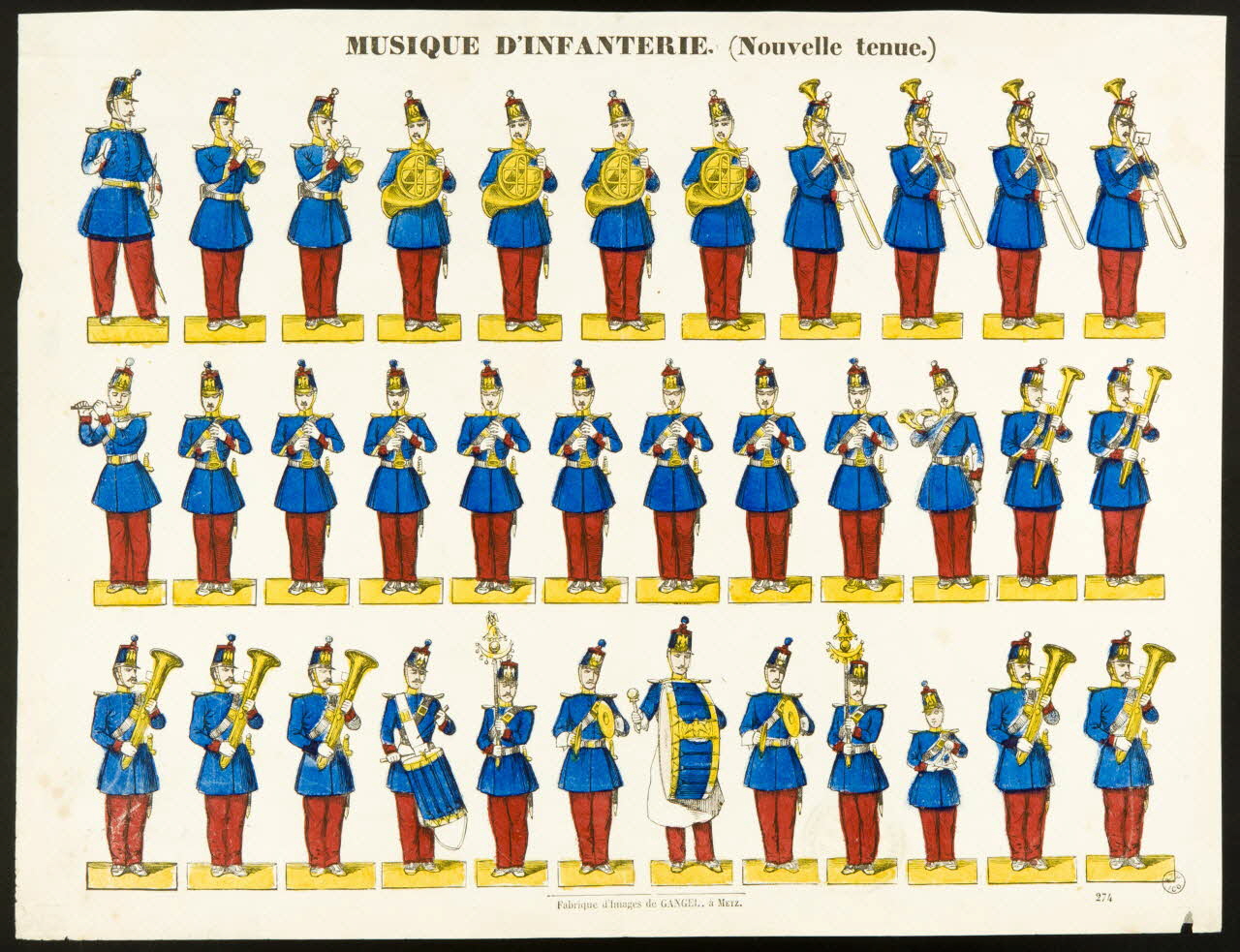 estampe MUSIQUE D'INFANTERIE. (Nouvelle tenue.) 1953.86.2236 Photo
