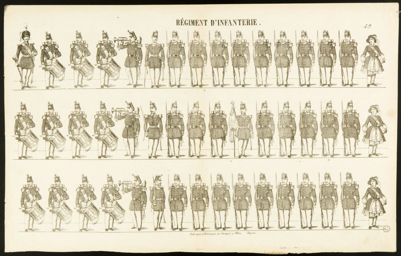 estampe REGIMENT D'INFANTERIE. 1953.86.2243 Photo