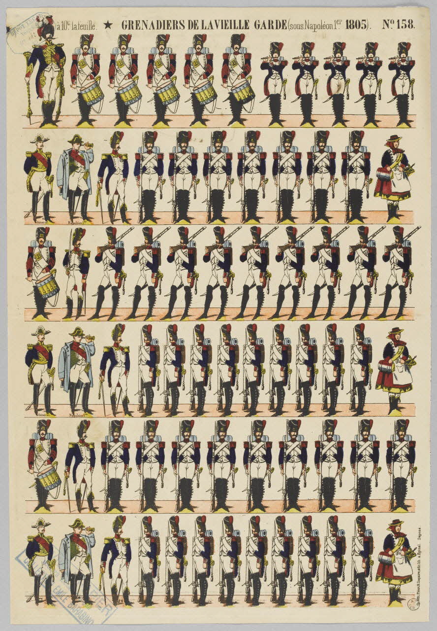 à registres (6) GRENADIERS DE LA VIEILLE GARDE. 1953.86.1329 Photo RMN-Grand Palais (Mucem)