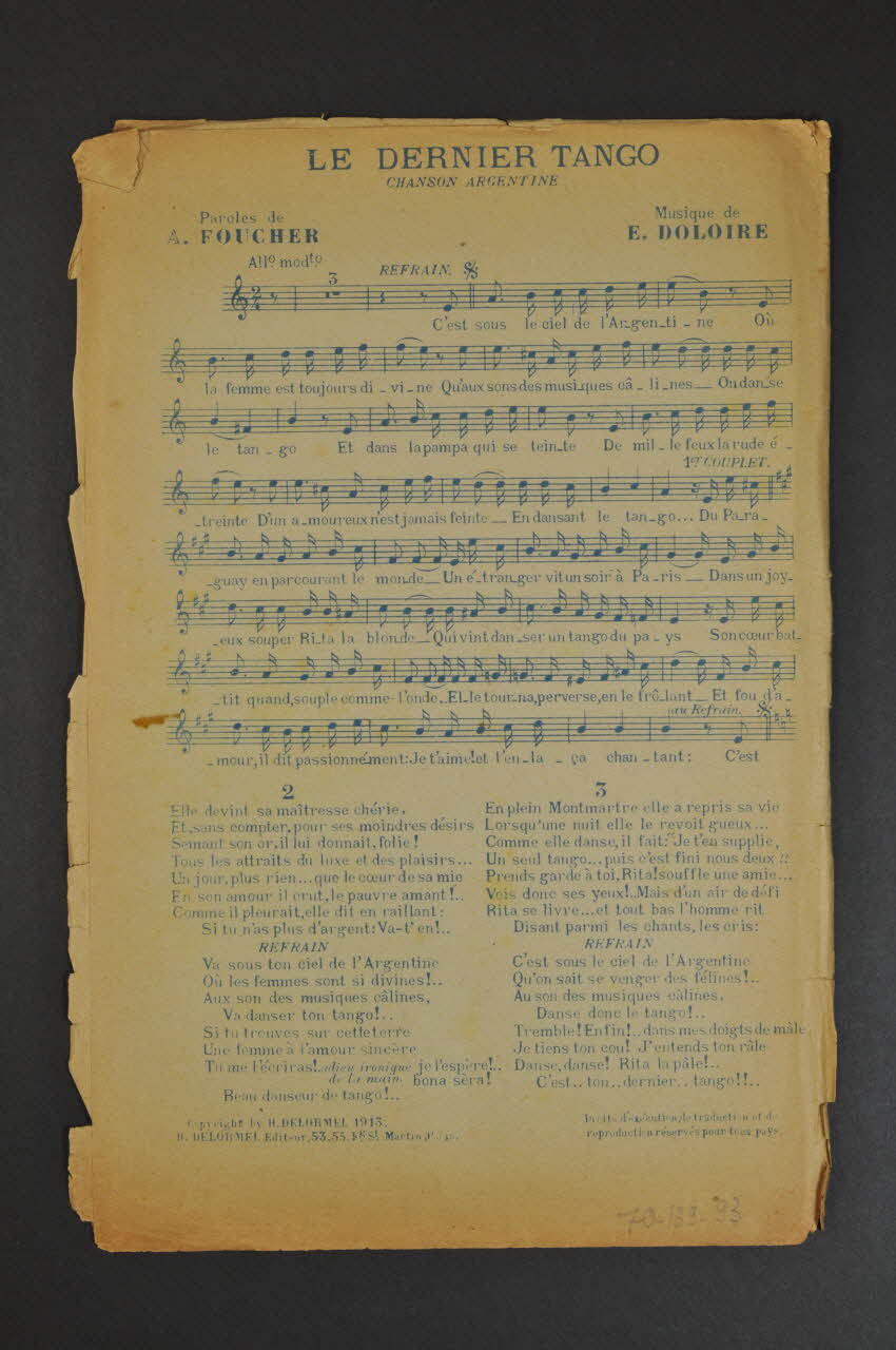 chanson petit format 1970.139.93 Photo Mucem