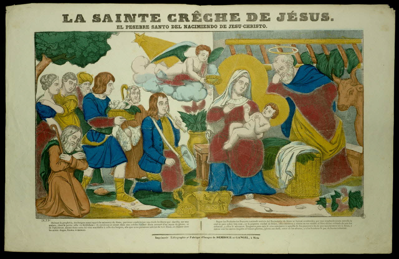 Dembour et Gangel estampe LA SAINTE CRECHE DE JESUS. Metz 1840-1852 1953.86.23 Photo