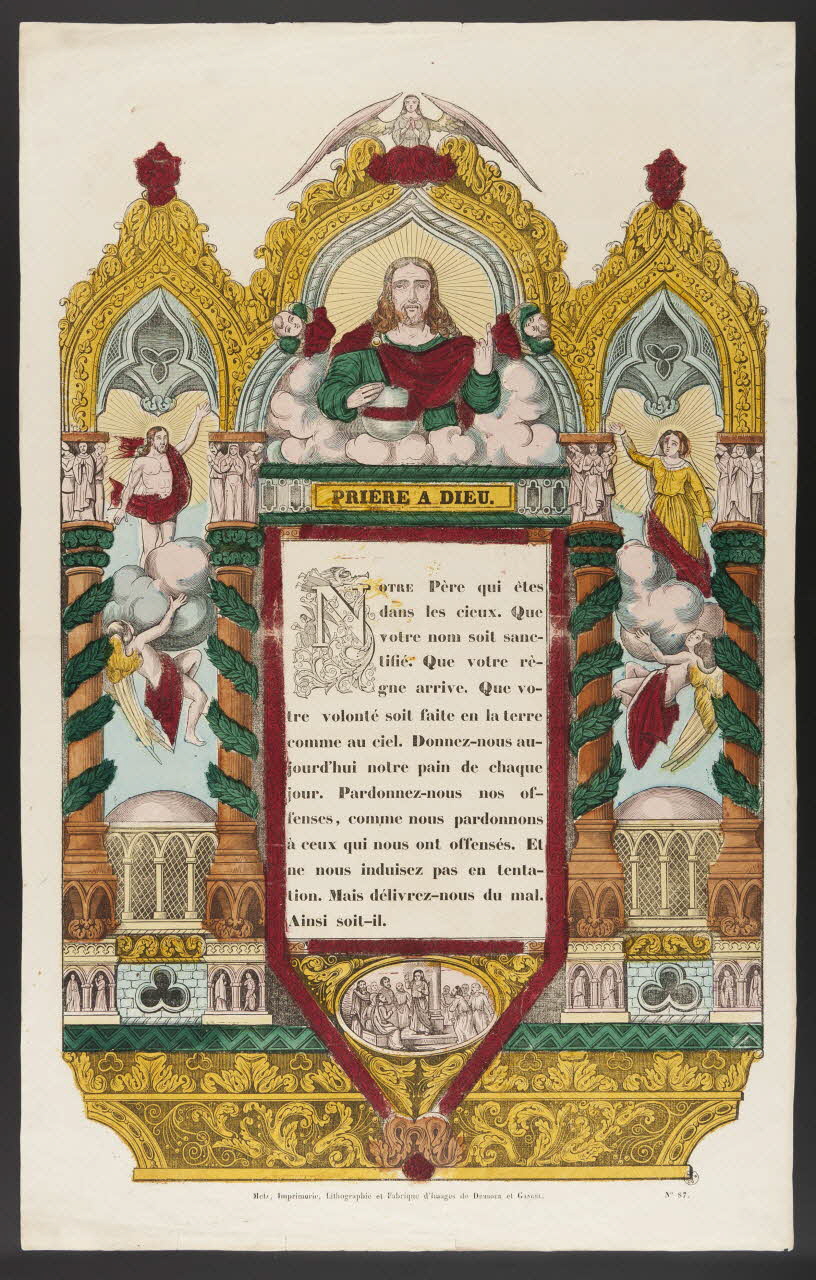 Dembour et Gangel estampe PRIERE A DIEU. Metz 1840-1852 1953.86.230 Photo