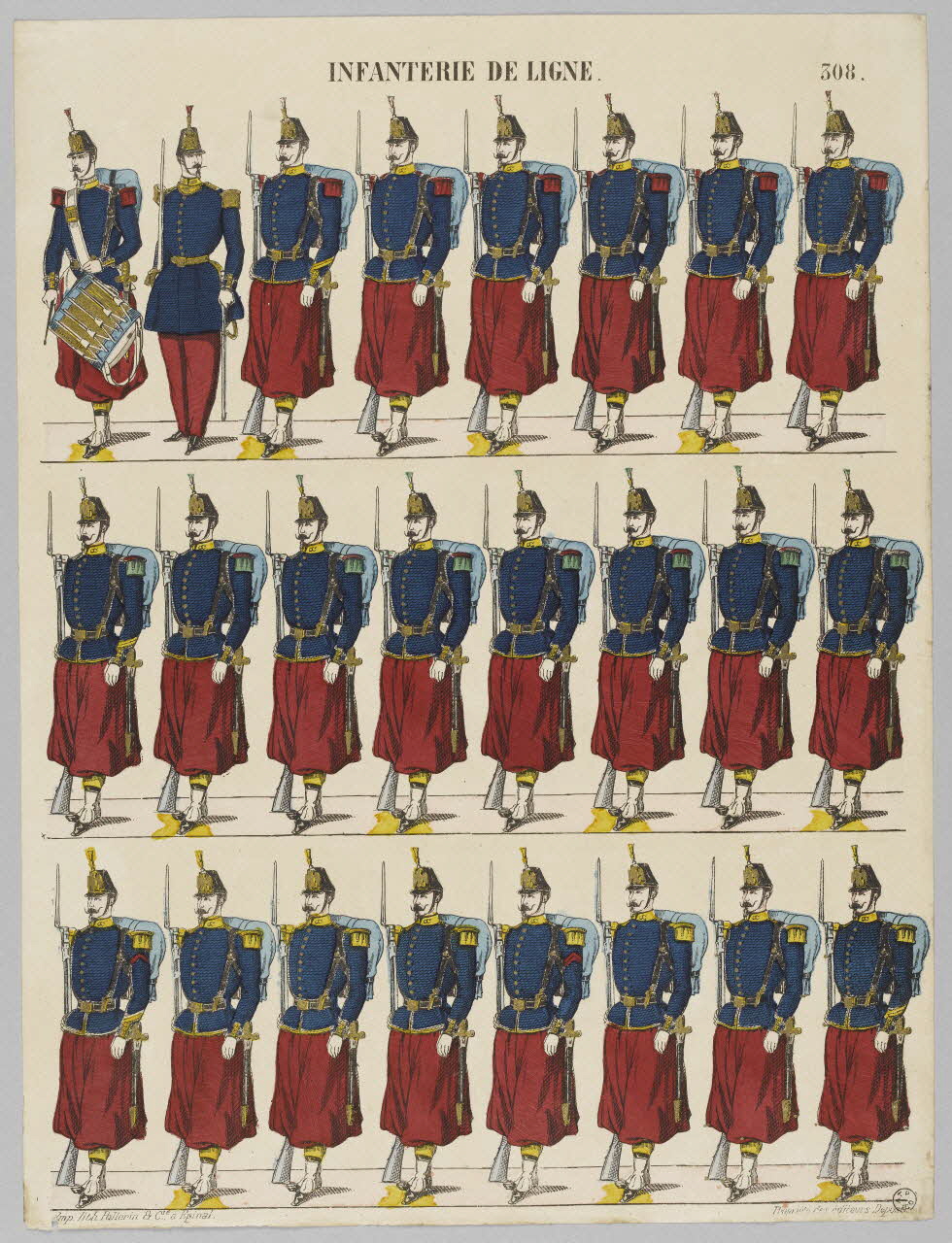 à registres (3) INFANTERIE DE LIGNE. 1953.86.2273 Photo RMN-Grand Palais (Mucem)