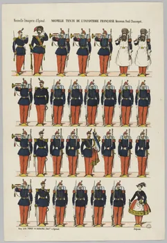 Pinot et Sagaire à registres (4) NOUVELLE TENUE DE L'INFANTERIE FRANCAISE. Nouveau fusil Chassepot. Lorraine, France 1860-1872 1953.86.2297 Photo RMN-Grand Palais (Mucem)