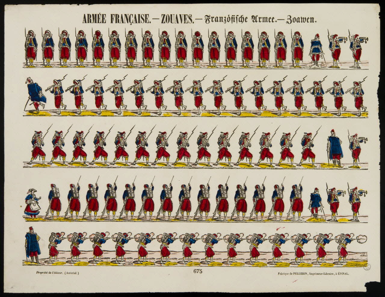 estampe ARMEE FRANCAISE. - ZOUAVES. 1953.86.2345 Photo