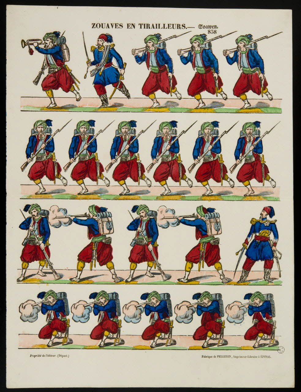 estampe ZOUAVES EN TIRAILLEURS. 1953.86.2346 Photo
