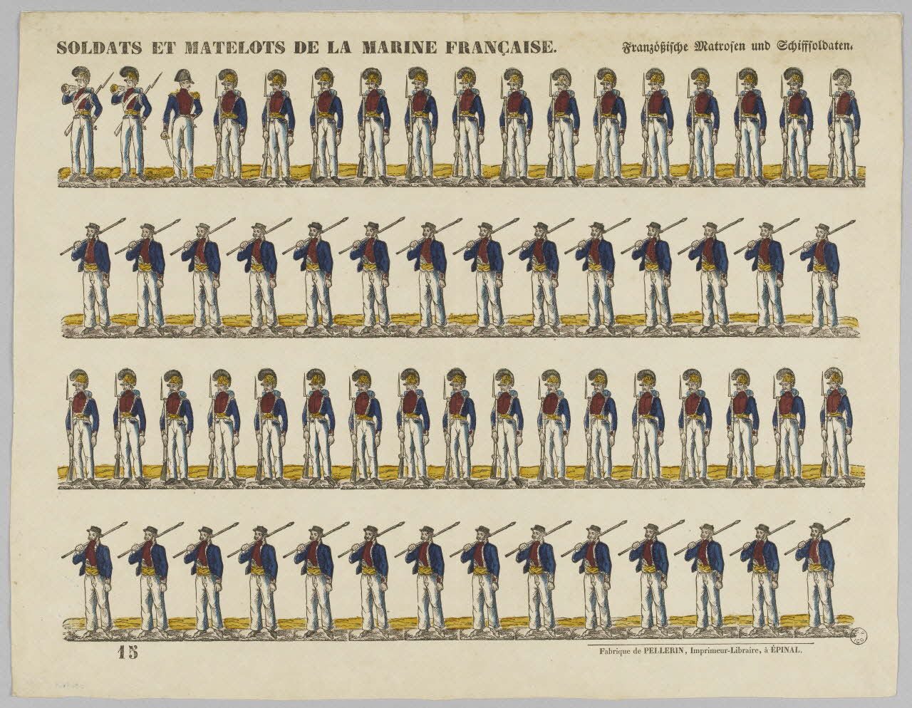 à registres (4) SOLDATS ET MATELOTS DE LA MARINE FRANCAISE. 1953.86.2649 Photo RMN-Grand Palais (Mucem)