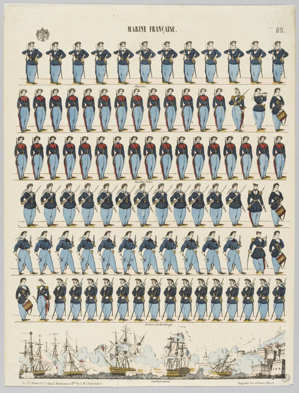 Pellerin à registres (7) MARINE FRANCAISE. Lorraine, France 1866-1870 1953.86.2656 Photo RMN-Grand Palais (Mucem)