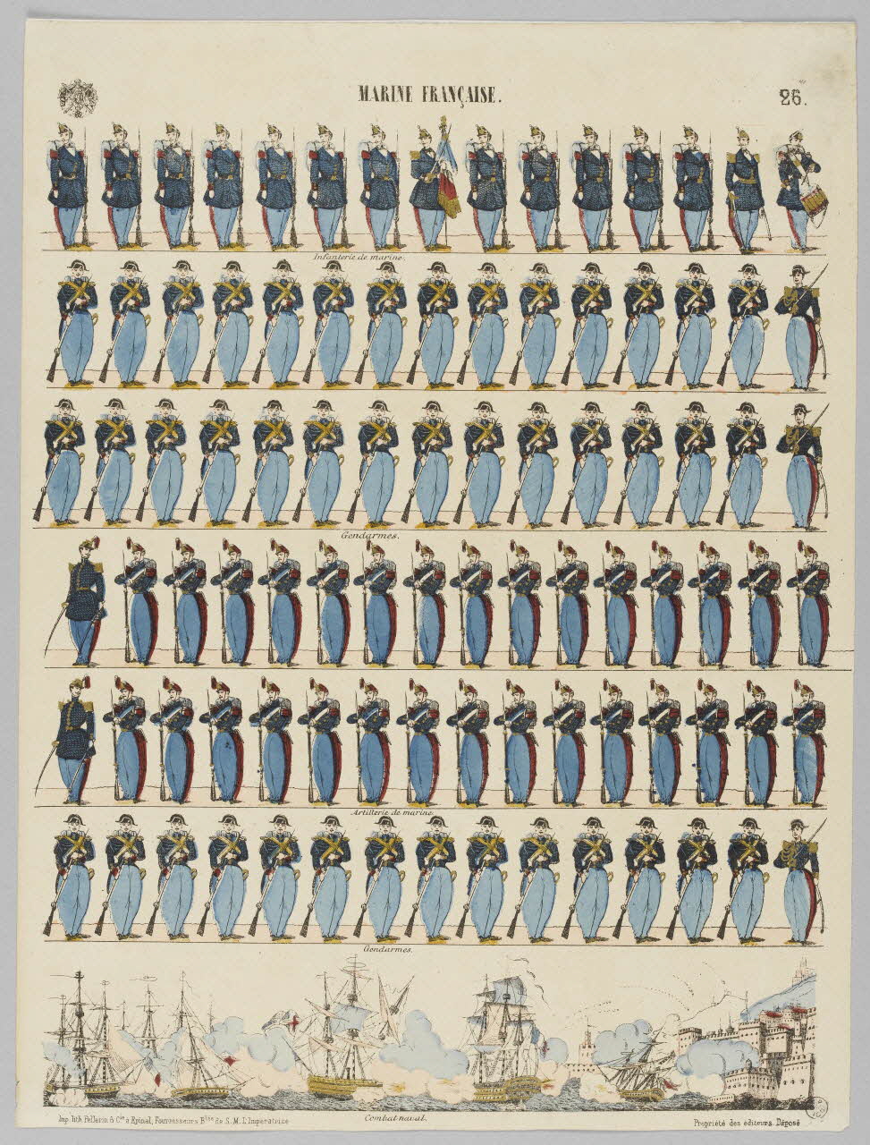 Pellerin à registres (7) MARINE FRANCAISE. Lorraine, France 1866-1870 1953.86.2657 Photo RMN-Grand Palais (Mucem)