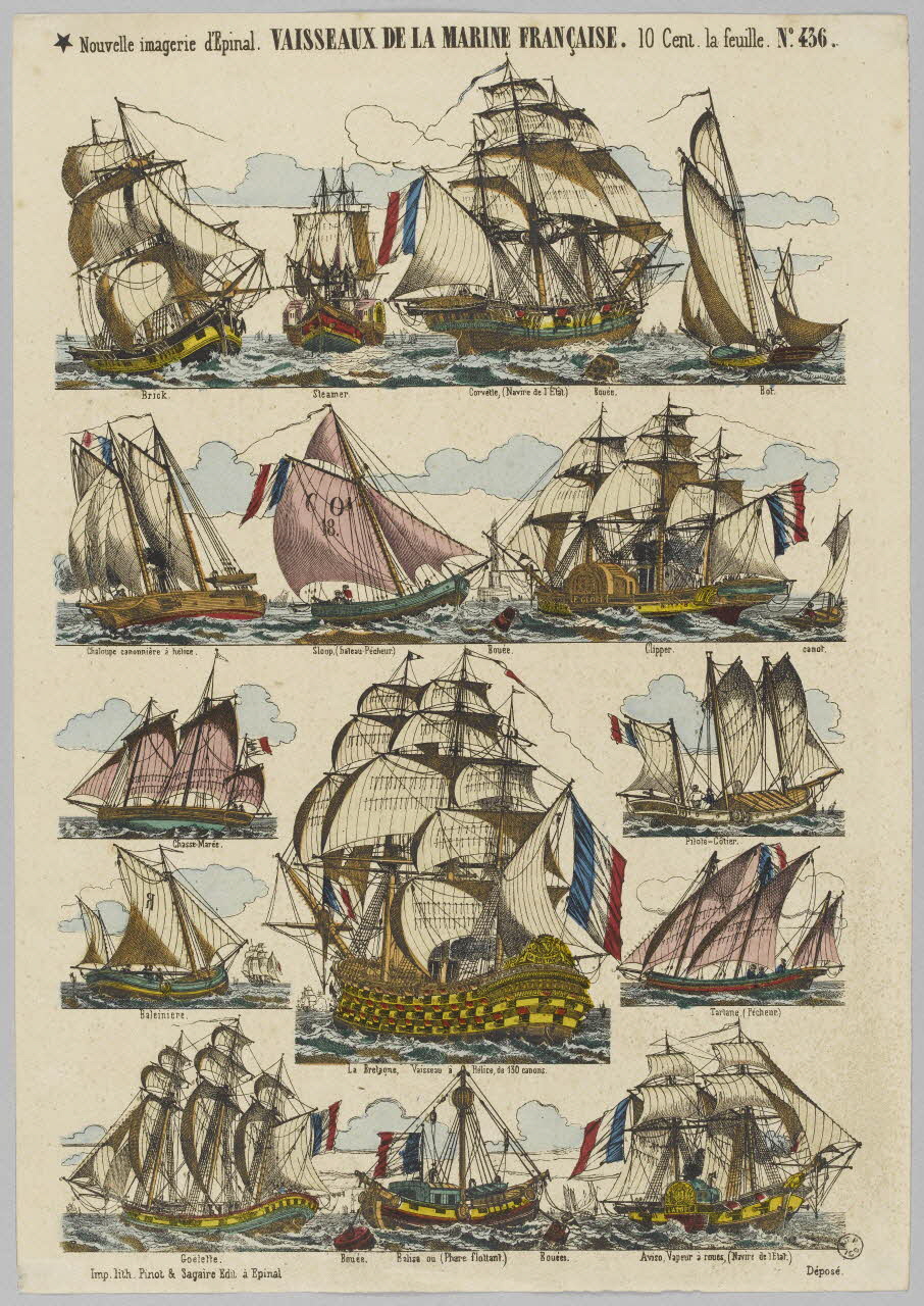 à registres (5) VAISSEAUX DE LA MARINE FRANCAISE. 1953.86.2660 Photo RMN-Grand Palais (Mucem)