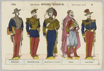 Pinot et Sagaire estampe ARMEE FRANCAISE. OFFICIERS SUPERIEURS. Lorraine, France 1860-1872 1953.86.2704  Photo RMN-Grand Palais (Mucem)