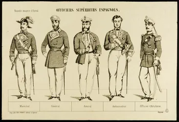 estampe OFFICIERS SUPERIEURS ESPAGNOLS. 1953.86.2399 Photo