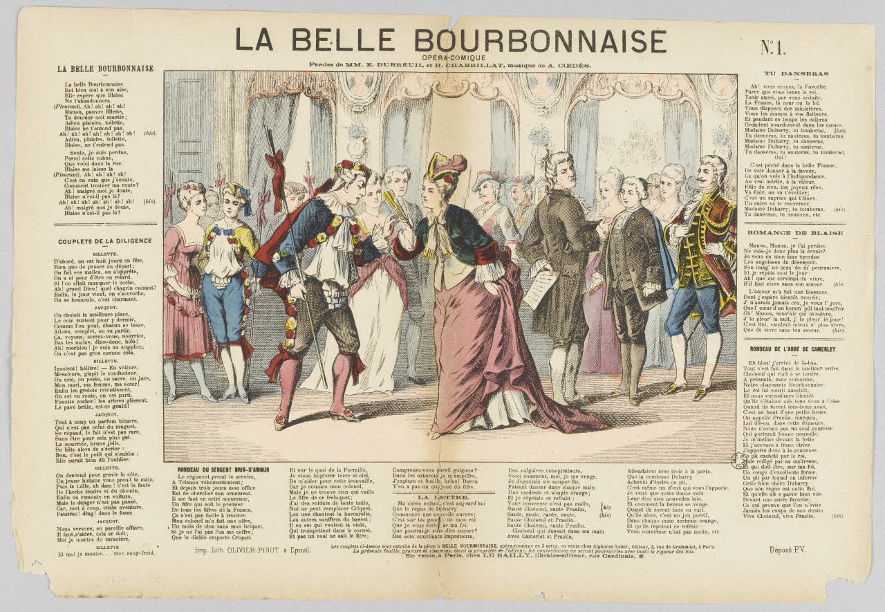 estampe LA BELLE BOURBONNAISE 1953.86.3080 Photo RMN-Grand Palais (Mucem)